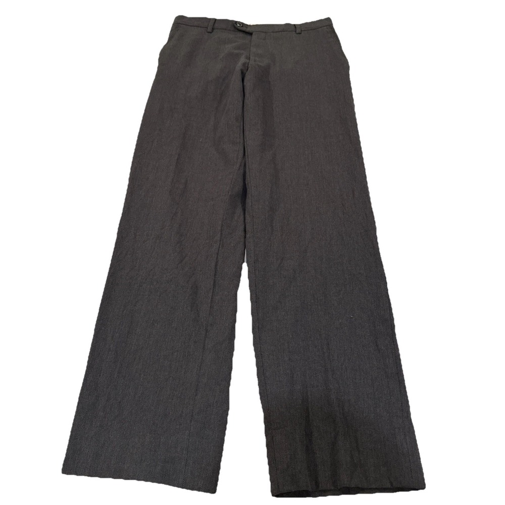 Joseph‎ Abboud Pants Mens 30 Grey Wool Blend Stretch Slim Fit Dress Trousers